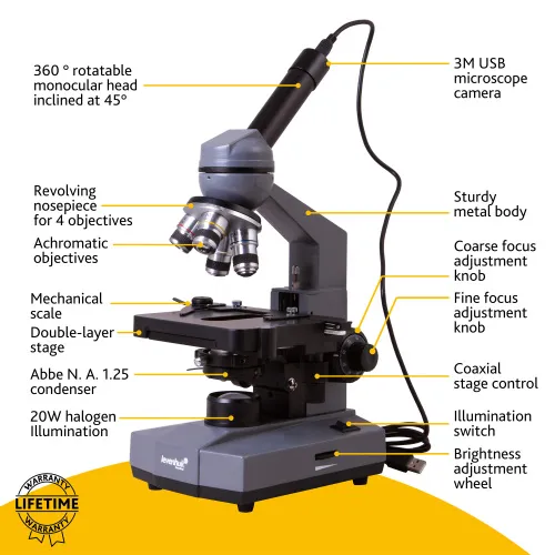 picture Levenhuk D320L BASE 3M Digital Monocular Microscope,  26