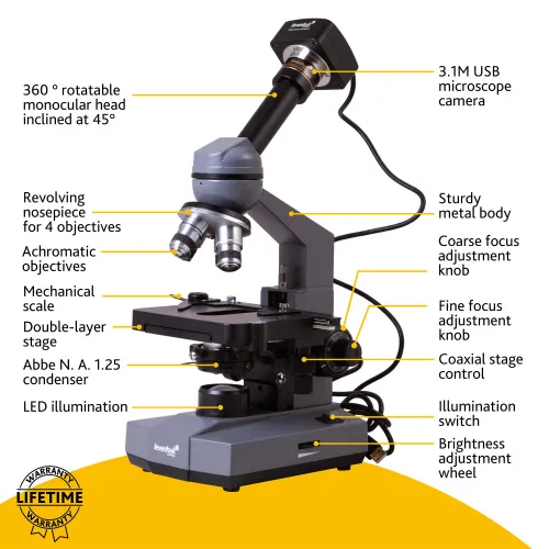 picture Levenhuk D320L PLUS 3.1M Digital Monocular Microscope,  26